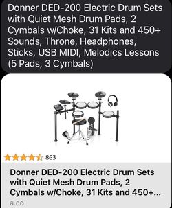 Donner DED-200 Electric Drum Set