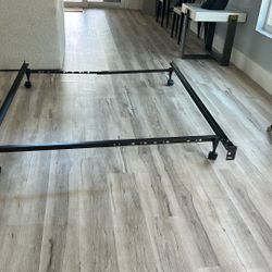 Queen Black Metal Collapsible Bed Frame