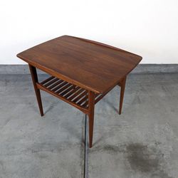 Vintage Mid Century Solid Teak Side Table by Finn Juhl, c1950s