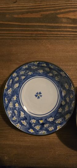 small oriental floral rice bowls ceramic tapas serving dishes Chinese Japanese vintage