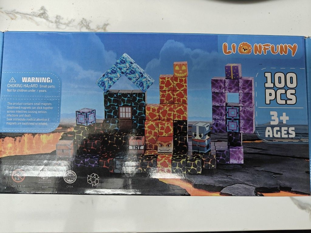 Lionfuny 100 PCS Magnetic Blocks
