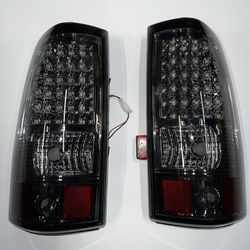 2003 - 2006 Chevy Silverado Black Smoke Taillights LED Farro’s Luces Micas Calaveras Oscuras 