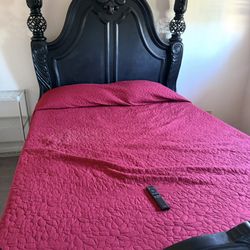 Slay Bed With Mattress Black Full Size Frame