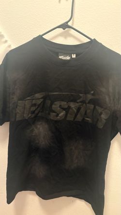 Grey on black Hellstar shirt (S) runs big.