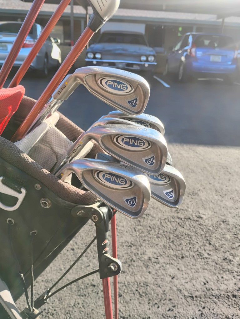 Golf Clubs! Men's Left Handed Complete W! Ping & Callaway!