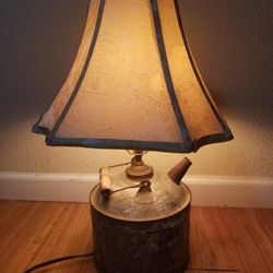 Antique galvanized Can Lamp 