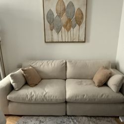 Beige Two-Seat Sofa