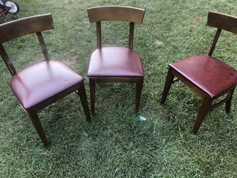 Three mid century chairs good condition