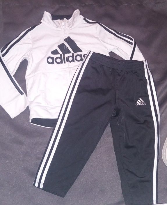 LIKE NEW Blk&Wht Adidas Track Suit