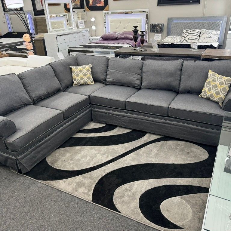NEW💥Gray Sectional Sofa Set💥 FINANCING AVAILABLE 📲 APPLY NOW 