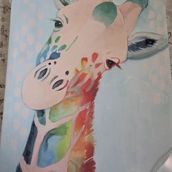 Giraffe canvas wall art