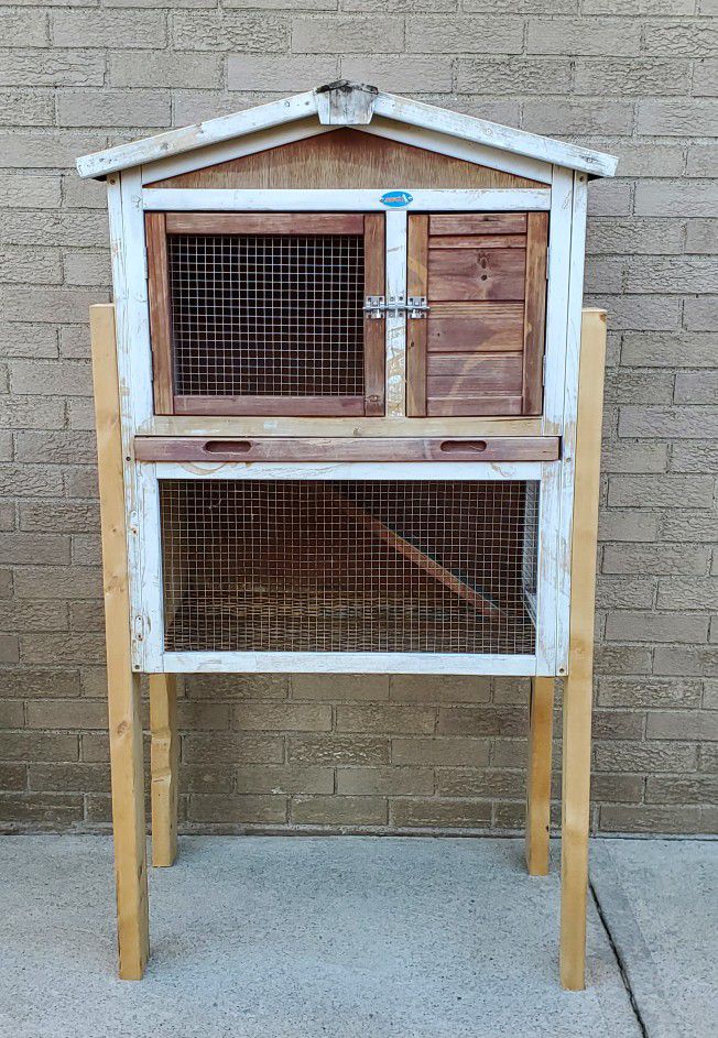 Condo 2 Story Stairs Pet Rabbit Bunny House Hutch Waterproof 