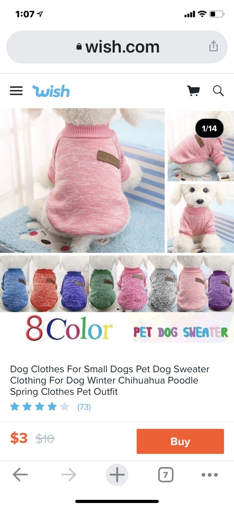 Dog Sweater In Several Colors
