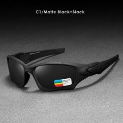 Design Sports Mirror Polarized Sunglasses Classics Driving Eyewear UV400 Unisex. Color Black