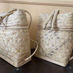Genuine Philippine Rattan Backpacks. Very Lightweight. Great For Backpacking. $65 Each.  Buy Both For $120. Very Durable. Compare With Online Pricing,