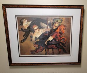 Juarez Machado Carousel Scene 17/275 Ltd Edition Lithograph 33.5x27 Brazilian