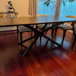 Artesanos Spider Dining Table, Dark Oak
