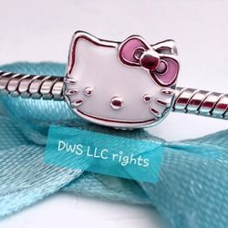 Hello Kitty bracelet charm S925 Sterling Silver