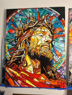 Jesus Christ Handmade Original Painting by me/local artist Warren Willowdale.