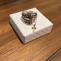 Men’s Silver Skeleton Ring Size 8.5