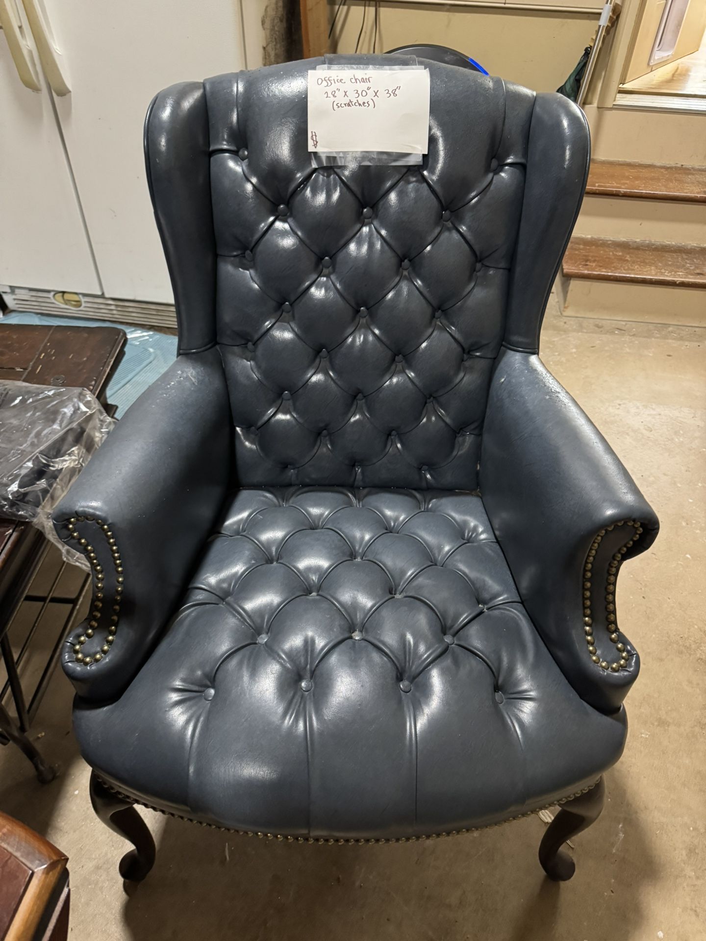 Blue Leather Chair