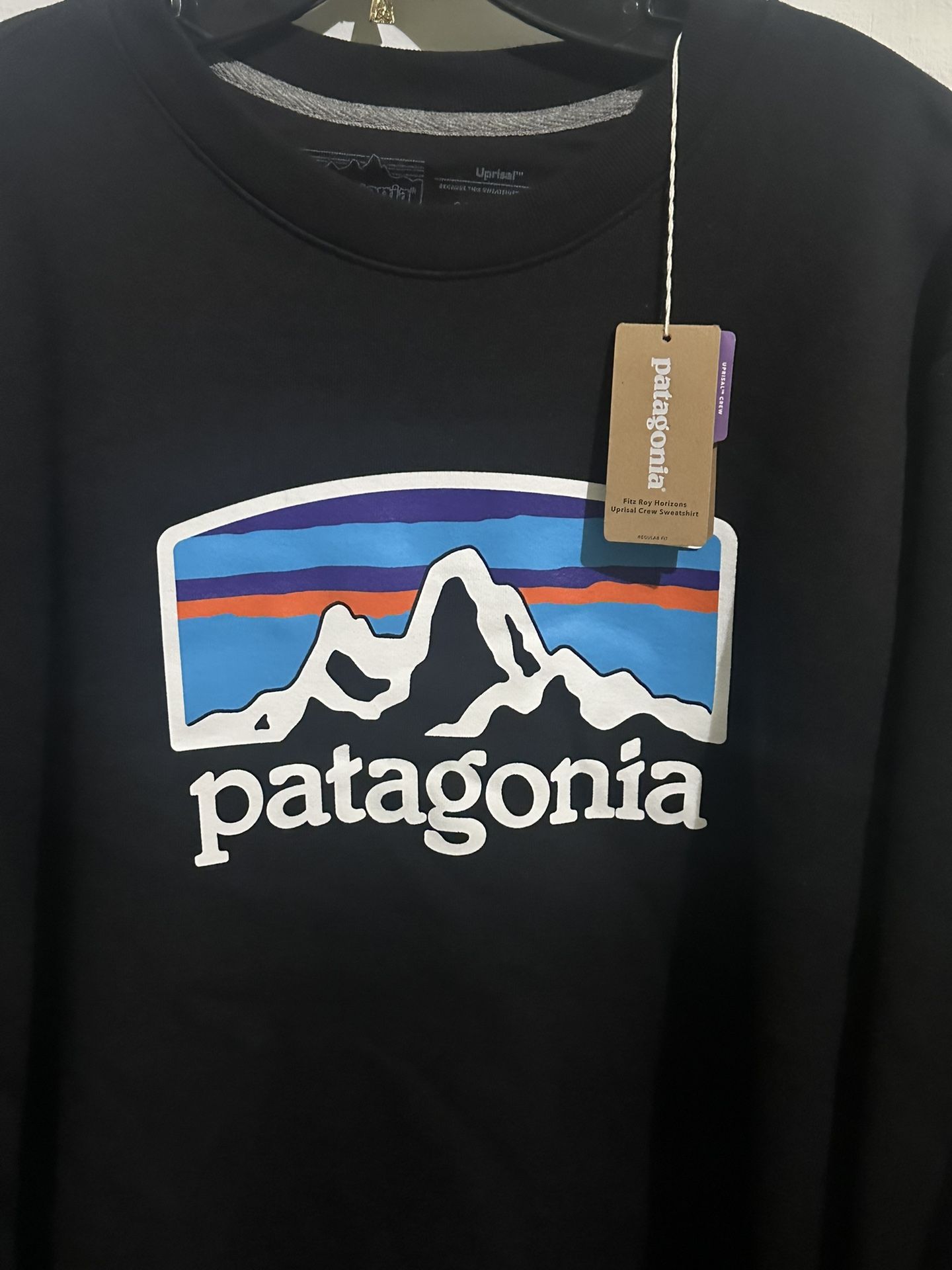 Patagonia Men's Fitz Roy Horizons Uprisal Crew Sweatshirt Black