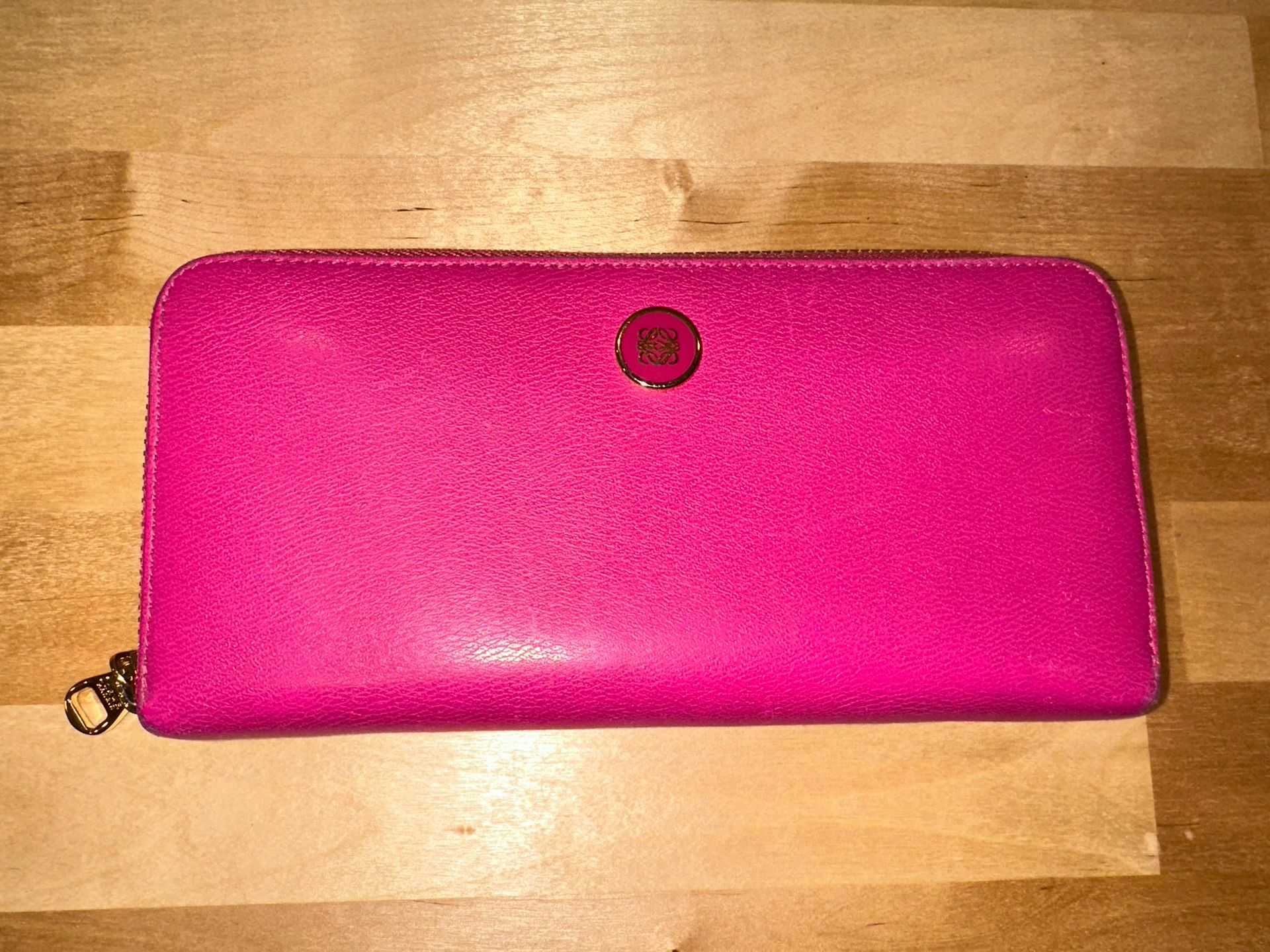 Loewe Hot Pink Zippy Wallet