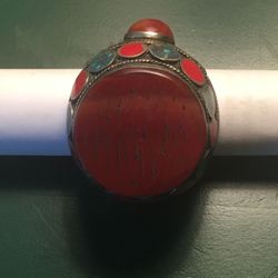 Vintage Men's Tribal Thumb Ring with Protective Prayer