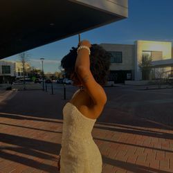 Oh Polly Strapless Dress🤍