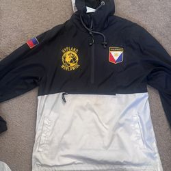 Navy blue and white Hyland Worldwide Philippines windbreaker 🇵🇭 