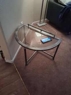 Glass side table