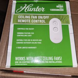 Hunter Ceiling Fan On/Off Remote Control