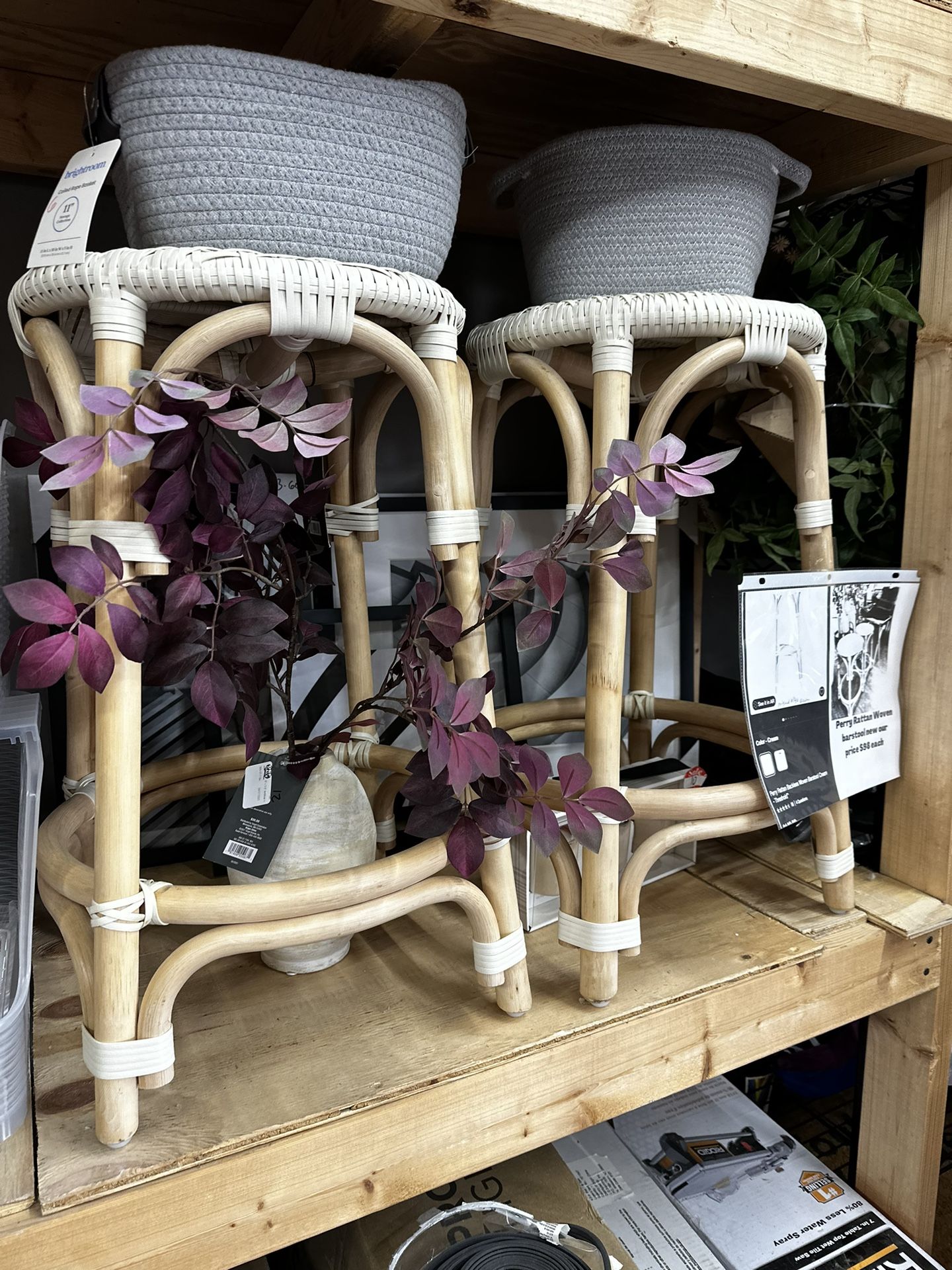 Rattan Bar Stools Counter Height $98 Each