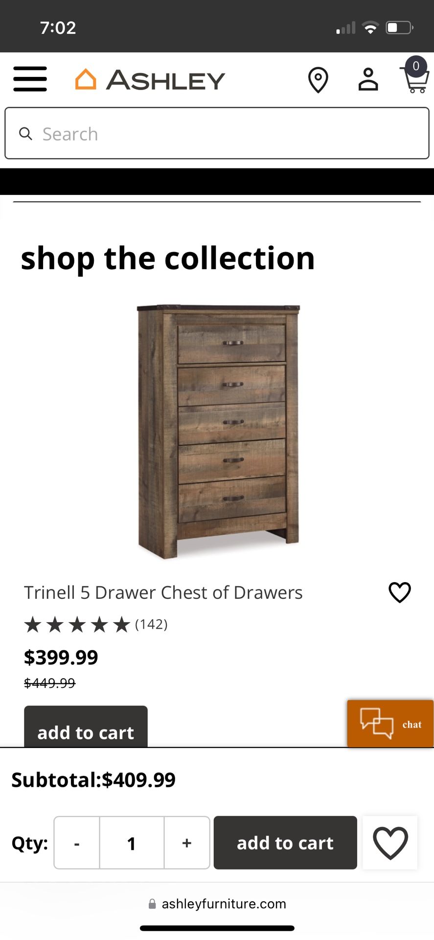 Full Size Bedroom Set With 1 Nightstand And 1 Dresser And Bed And Dresser With Mirror