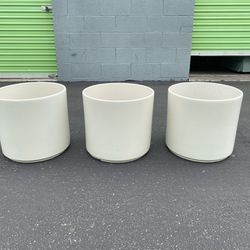3 Gainey Ceramics Plant Pots 