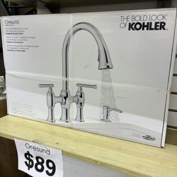 Kohler Oresund Pull-Down Bridge Kitchen Faucet