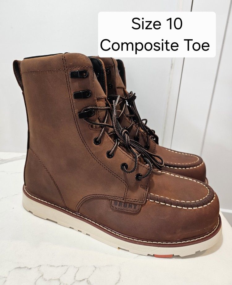 Brunt Composite Toe Work Boots Size 10