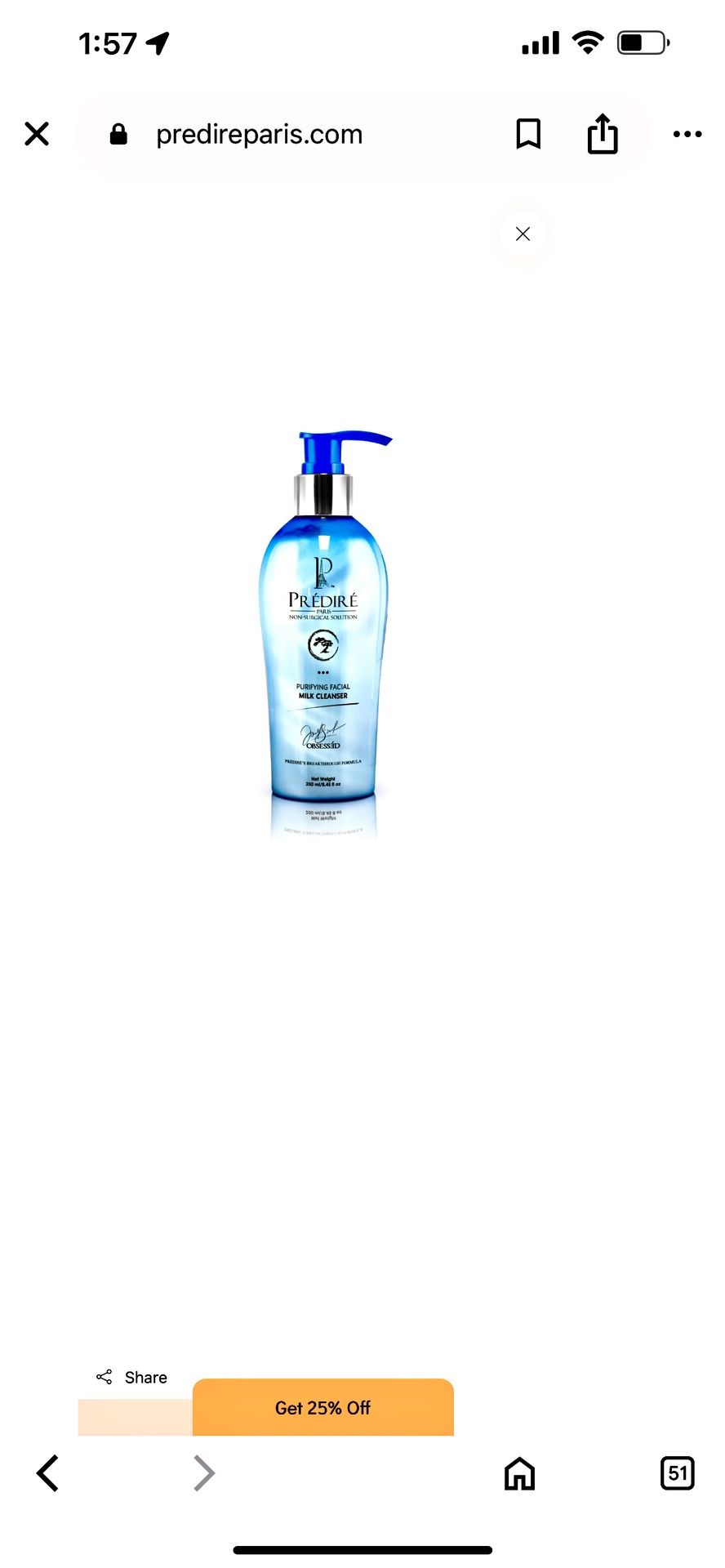 Predire Paris Purifying Facial Milk Cleanser