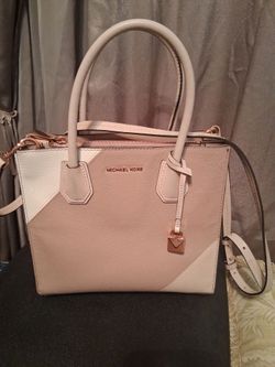 MK HAND BAG W removable shoulder straps, neutral tones