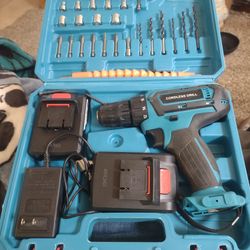 Cordless Drill With 2 Battery's An As Charger 