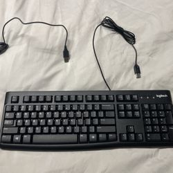 Logitech Wire keyboard mouse included.