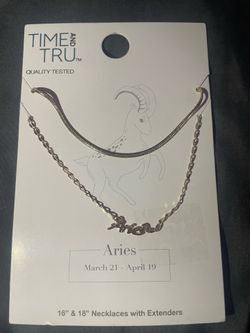 Aries gold color 2 necklaces