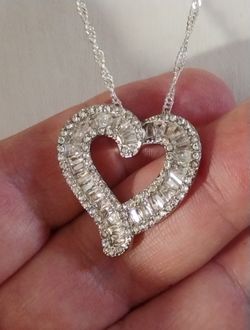 New Baguette Heart Necklace