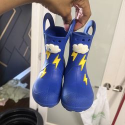 Kids croc rain boots