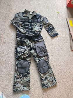 Kids Military Soldier Costume Jumpsuit size 5-6