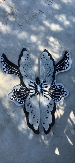 Black and White Butterfly Fairy Wings