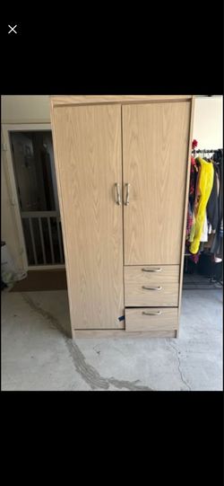 Wooden Wardrobe with Drawers