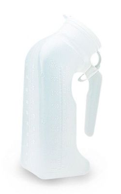 Male Urinal McKesson 32 oz. / 1000 mL With Cover Single Patient Use