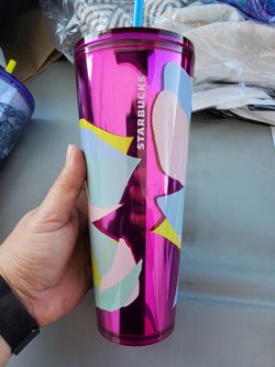 Starbucks Spring 2024 Magenta Dichroic Magnolias Cold Cup