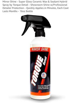 Car Torque detail mirror shine spray.